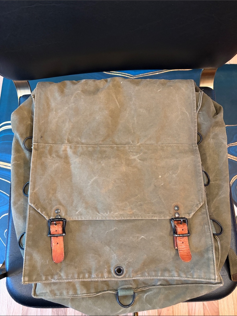 Kumfort Katahdin Pack Military Green Vintage Canvas Rucksack
